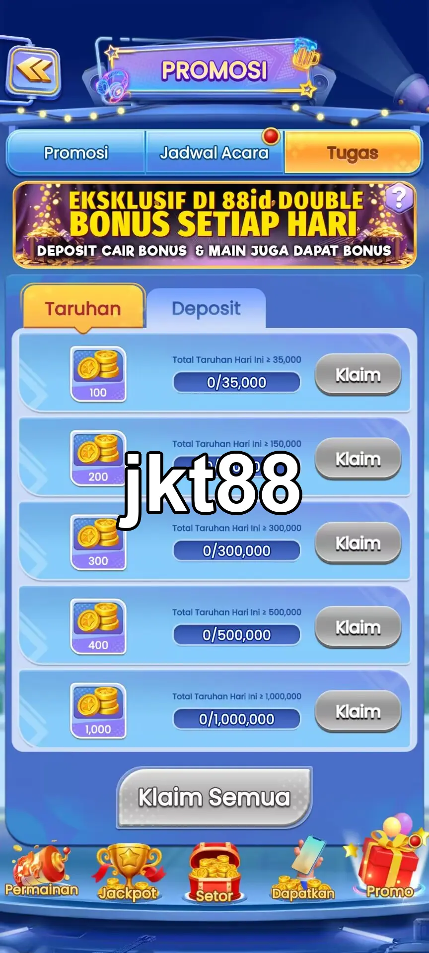 jkt88 Tangkapan Layar Resmi APK